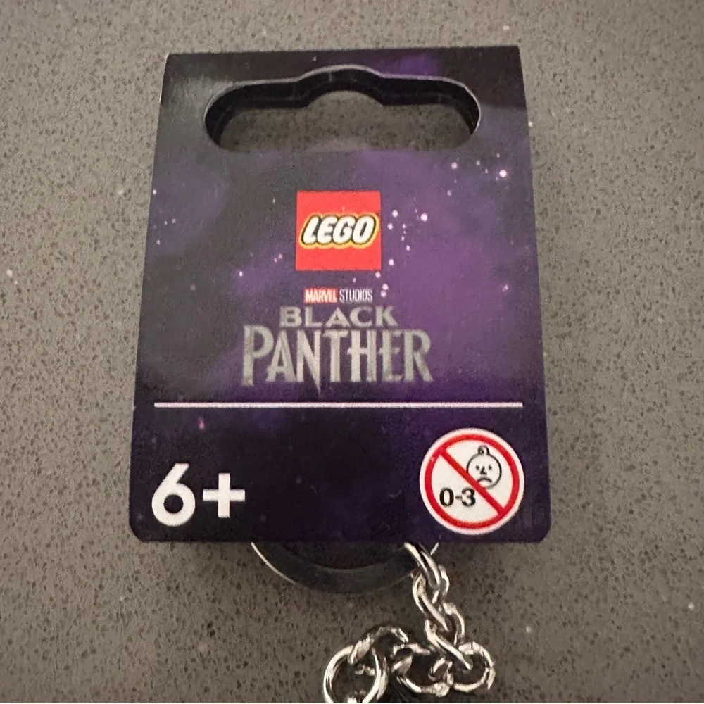 LEGO Marvel Black Panther Minifigure Keychain w Tag Wakanda Key Ring